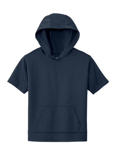 Sport-Tek Youth Sport-Wick Fleece Short Sleeve Hooded Pullover