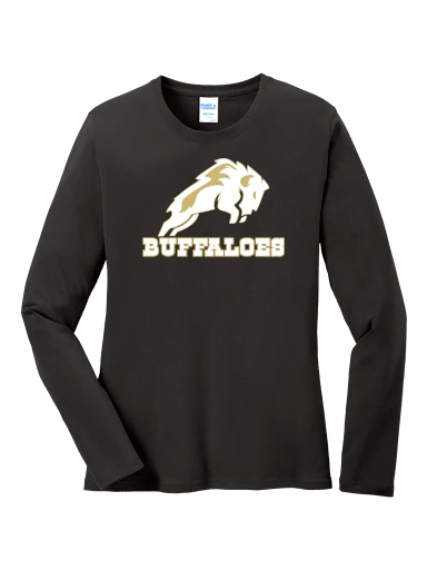 GVYF Buffaloes Women's Long Sleeve Core Cotton Tee preview, front