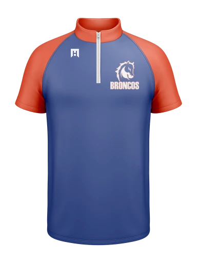 GVYF Broncos Men's Short Sleeve 1/4 Zip preview, front