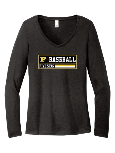 District Women's Perfect Tri Long Sleeve V-Neck Tee preview, front