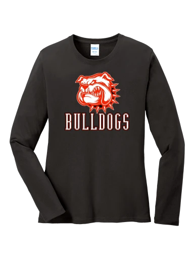 GVYF Bulldogs Women's Long Sleeve Core Cotton Tee preview, front