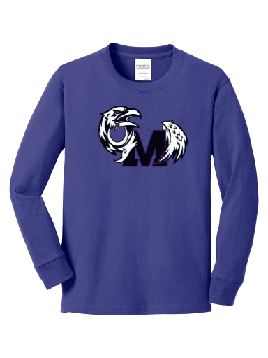 GVYF Ravens Youth Long Sleeve Core Cotton Tee preview, front