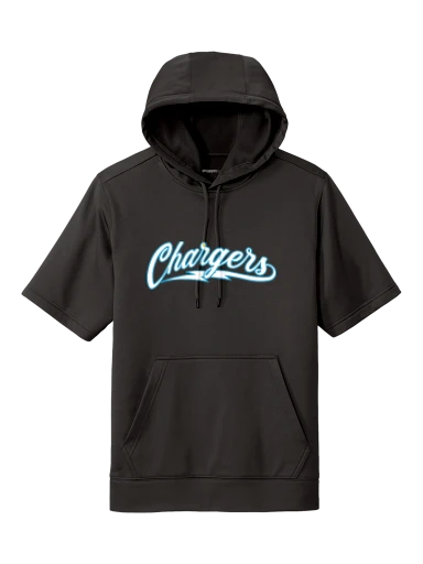 GVYF Chargers Sport-Wick Fleece Short Sleeve Hooded Pullover preview, front
