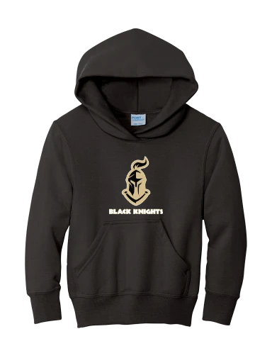 GVYF Black Knights Youth Core Fleece Pullover Hooded Sweatshirt preview, front