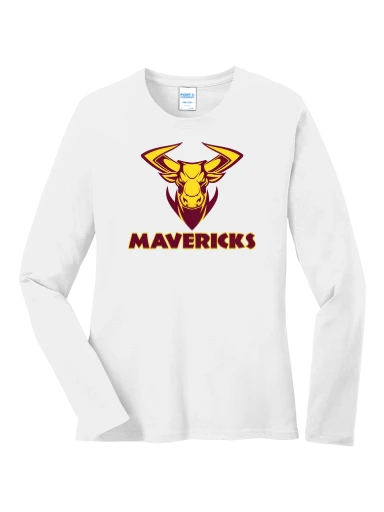GVYF Mavericks Women's Long Sleeve Core Cotton Tee preview, front