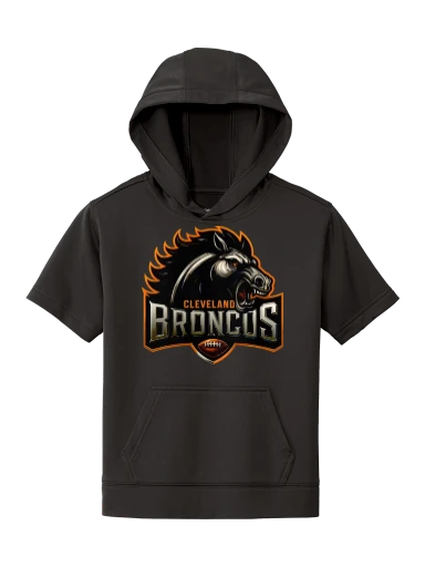 Sport-Tek Youth Sport-Wick Fleece Short Sleeve Hooded Pullover preview, front