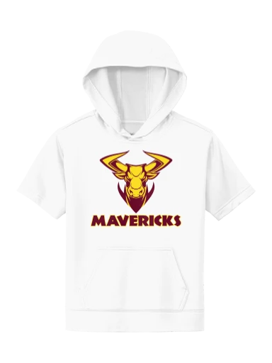 GVYF Mavericks Youth Sport-Wick Fleece Short Sleeve Hooded Pullover preview, front