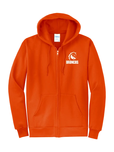 GVYF Broncos Core Fleece Full-Zip Hooded Sweatshirt preview, front