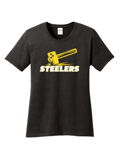 GVYF Steelers Women's Core Cotton Tee preview, front