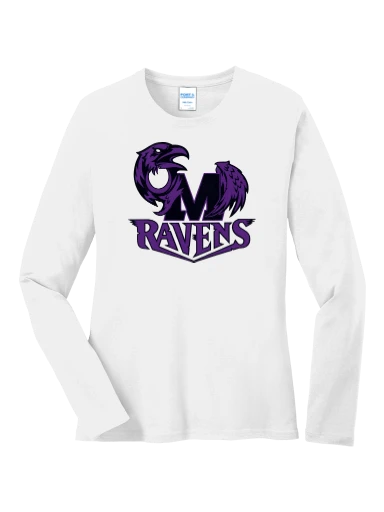 GVYF Ravens Women's Long Sleeve Core Cotton Tee preview, front
