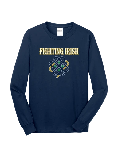 GVYF Fighting Irish Long Sleeve Core Cotton Tee preview, front