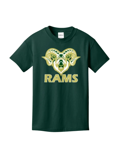 GVYF Rams Youth Core Cotton Tee preview, front