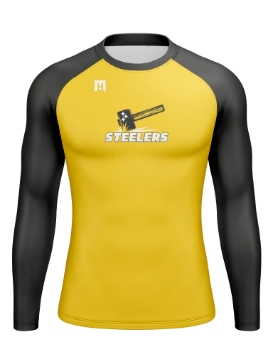Men’s Compression Raglan Long Sleeve Rash Guard preview, front