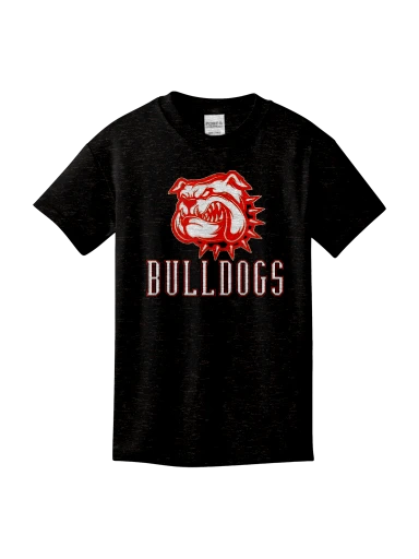 GVYF Bulldogs Youth Core Cotton Tee preview, front