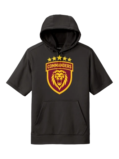 GVYF Commanders Sport-Wick Fleece Short Sleeve Hooded Pullover preview, front