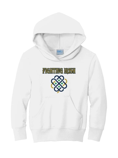 GVYF Fighting Irish Youth Core Fleece Pullover Hooded Sweatshirt preview, front