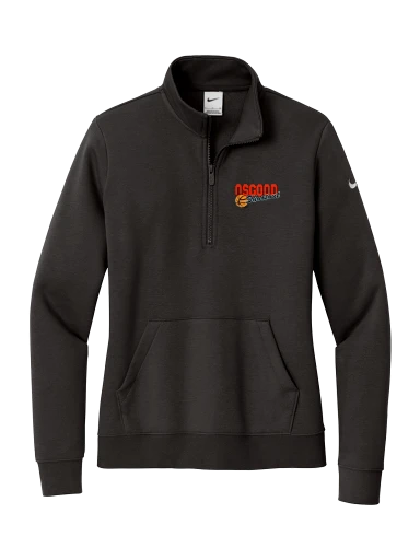 Nike Women's Club Fleece Sleeve Swoosh 1/2-Zip preview, front