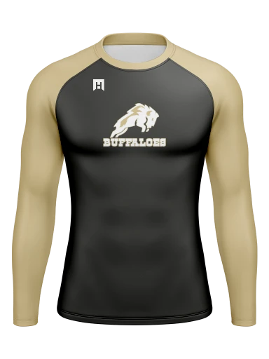 Men’s Compression Raglan Long Sleeve Rash Guard preview, front