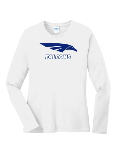 GVYF Falcons Women's Long Sleeve Core Cotton Tee preview, front