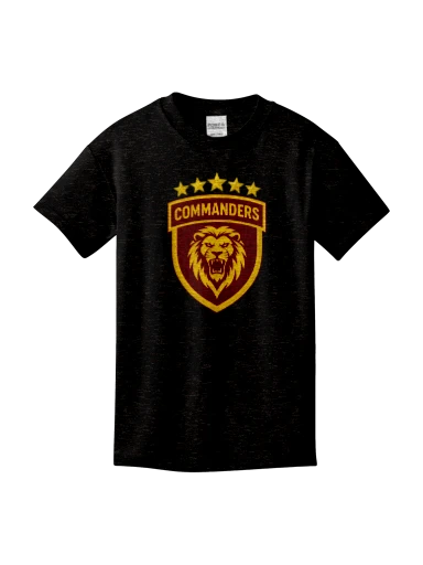 GVYF Commanders Youth Core Cotton Tee preview, front