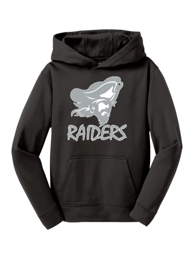 GVYF Raiders Youth Sport-Wick Fleece Hooded Pullover preview, front