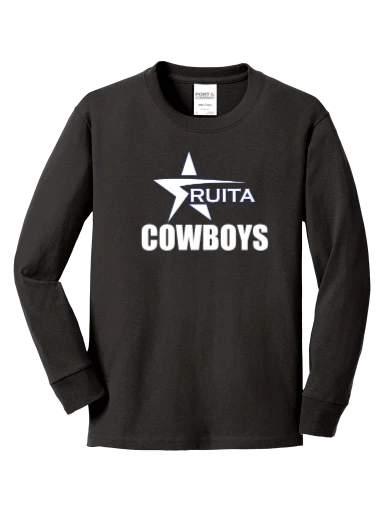 GVYF Cowboys Youth Long Sleeve Core Cotton Tee preview, front