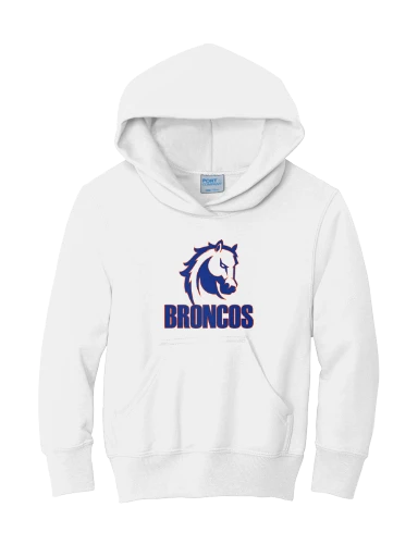 GVYF Broncos Youth Core Fleece Pullover Hooded Sweatshirt preview, front