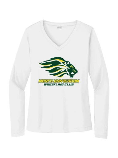 Sport-Tek Women's Long Sleeve PosiCharge Competitor V-Neck Tee preview, front