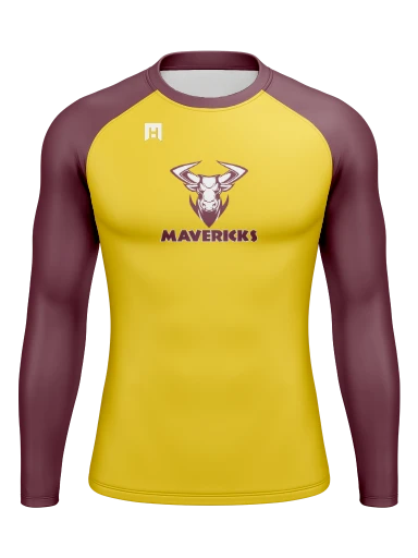 Men’s Compression Raglan Long Sleeve Rash Guard preview, front