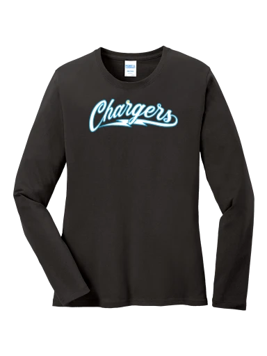 GVYF Chargers Women's Long Sleeve Core Cotton Tee preview, front
