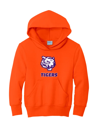 GVYF Tigers Youth Core Fleece Pullover Hooded Sweatshirt preview, front