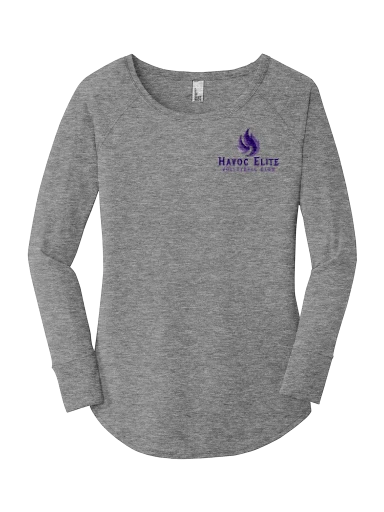 District Women's Perfect Tri Long Sleeve Tunic Tee preview, front