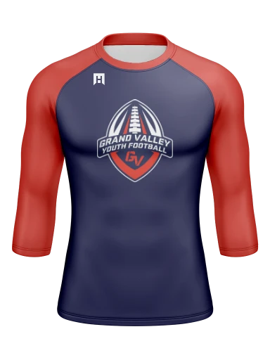 Men’s Compression Raglan Long Sleeve Rash Guard preview, front