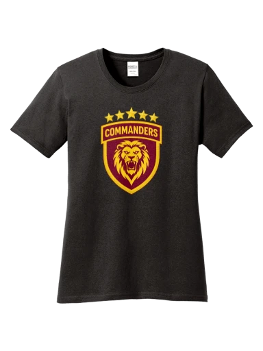 GVYF Commanders Women's Core Cotton Tee preview, front