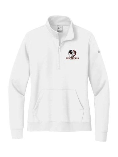 Nike Women's Club Fleece Sleeve Swoosh 1/2-Zip preview, front