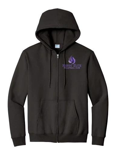 Port & Co Essential Fleece Full-Zip Hooded Sweatshirt preview, front