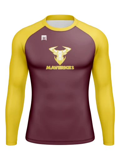 Men’s Compression Raglan Long Sleeve Rash Guard preview, front