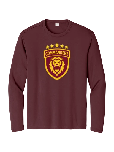 GVYF Commanders Long Sleeve PosiCharge Competitor Tee preview, front