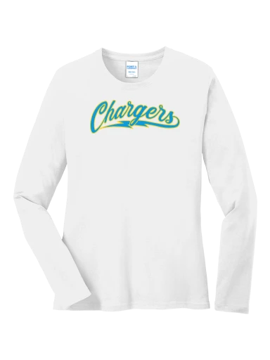 GVYF Chargers Women's Long Sleeve Core Cotton Tee preview, front