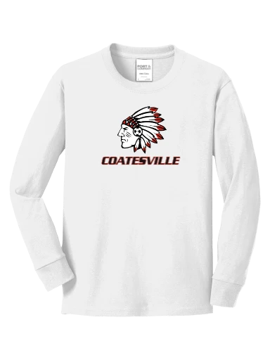 Port & Co Youth Long Sleeve Core Cotton Tee preview, front