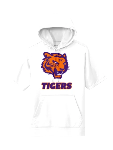 GVYF Tigers Sport-Wick Fleece Short Sleeve Hooded Pullover preview, front