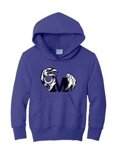 GVYF Ravens Youth Core Fleece Pullover Hooded Sweatshirt preview, front