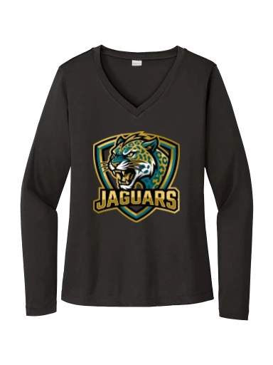 GVYF Jaguars Women's Long Sleeve PosiCharge Competitor V-Neck Tee preview, front