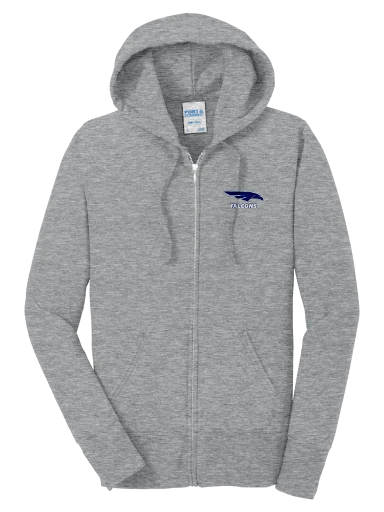 GVYF Falcons Women's Core Fleece Full-Zip Hooded Sweatshirt preview, front