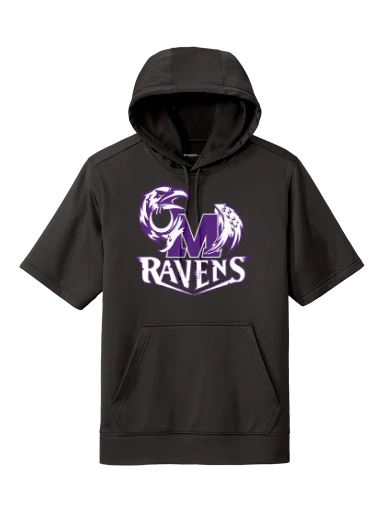 GVYF Ravens Sport-Wick Fleece Short Sleeve Hooded Pullover preview, front