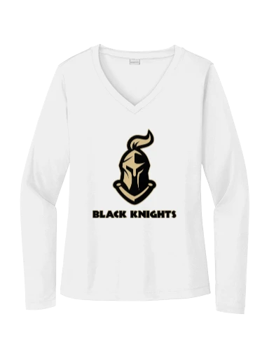 GVYF Black Knights Women's Long Sleeve PosiCharge Competitor V-Neck Tee preview, front