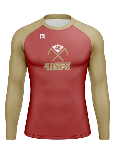 Men’s Compression Raglan Long Sleeve Rash Guard preview, front