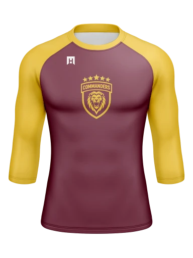 Men’s Compression Raglan Long Sleeve Rash Guard preview, front