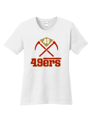 GVYF 49ers Women's Core Cotton Tee preview, front