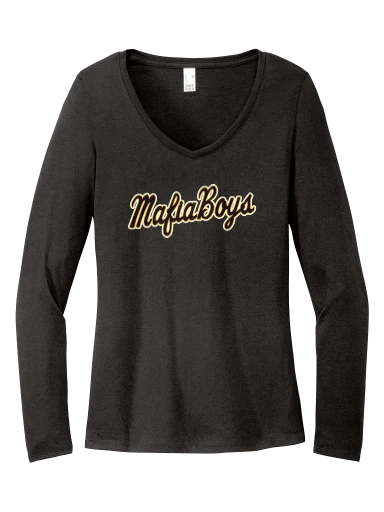 District Women's Perfect Tri Long Sleeve V-Neck Tee preview, front